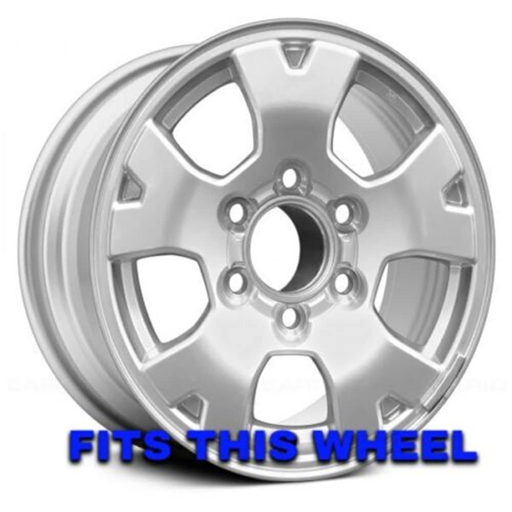 Forten Kingdom Custom Silver Blank Car Rim Hub Wheel Center Cap Cover for 2005-2015 Toyota Tacoma with 16 inch 6 Lug Alloy Wheels 42603-AD060 (1)