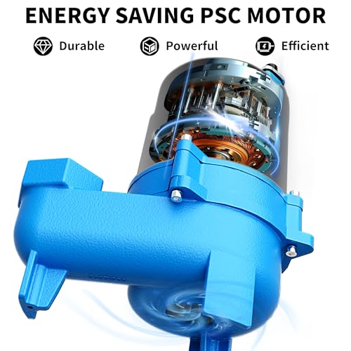 Image of FOTING 1.5HP 9000GPH Sump Pump Submersible Sewage /Effluent Pump - Heavy Duty Cast Iron Automatic /Manual- Septic Pump for Sump Basin /Residential /Sewage /Basement,Sewage Pumps 2'' NPT Discharge,Blue