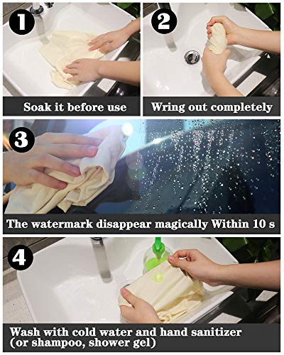 Turnart Auto Reinigungstuch Fensterleder Autoleder Tücher aus echtem Leder (S/50×40cm)