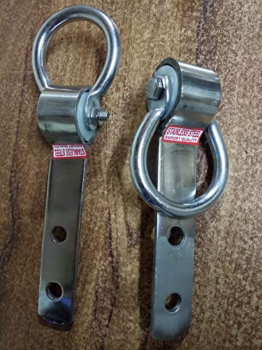 Image of Q1 Beads 2 Pcs Pure Stainless Steel Swing Jhula Kada Ring for Home Hooks Bearing Kada Hanging Hook for Home, Balcony and Patio Use(2 Pcs, SS, Chrome)