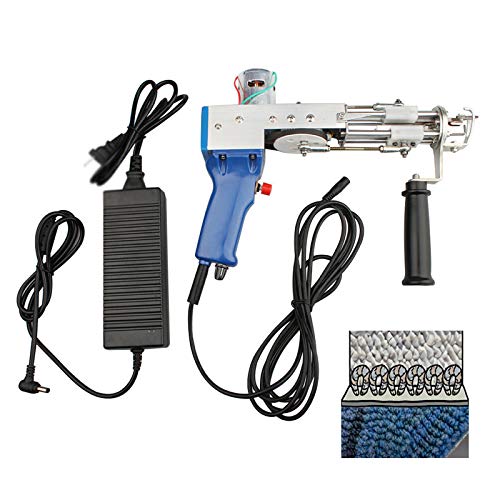 TWSOUL Tufting Gun, Electric Carpet Tufting Gun, Carpet Weaving Flocking Machine, Rug Tufting Gun with 5-40 Stitches/Sec (Adjustable) 100V-240V (Loop Pile)