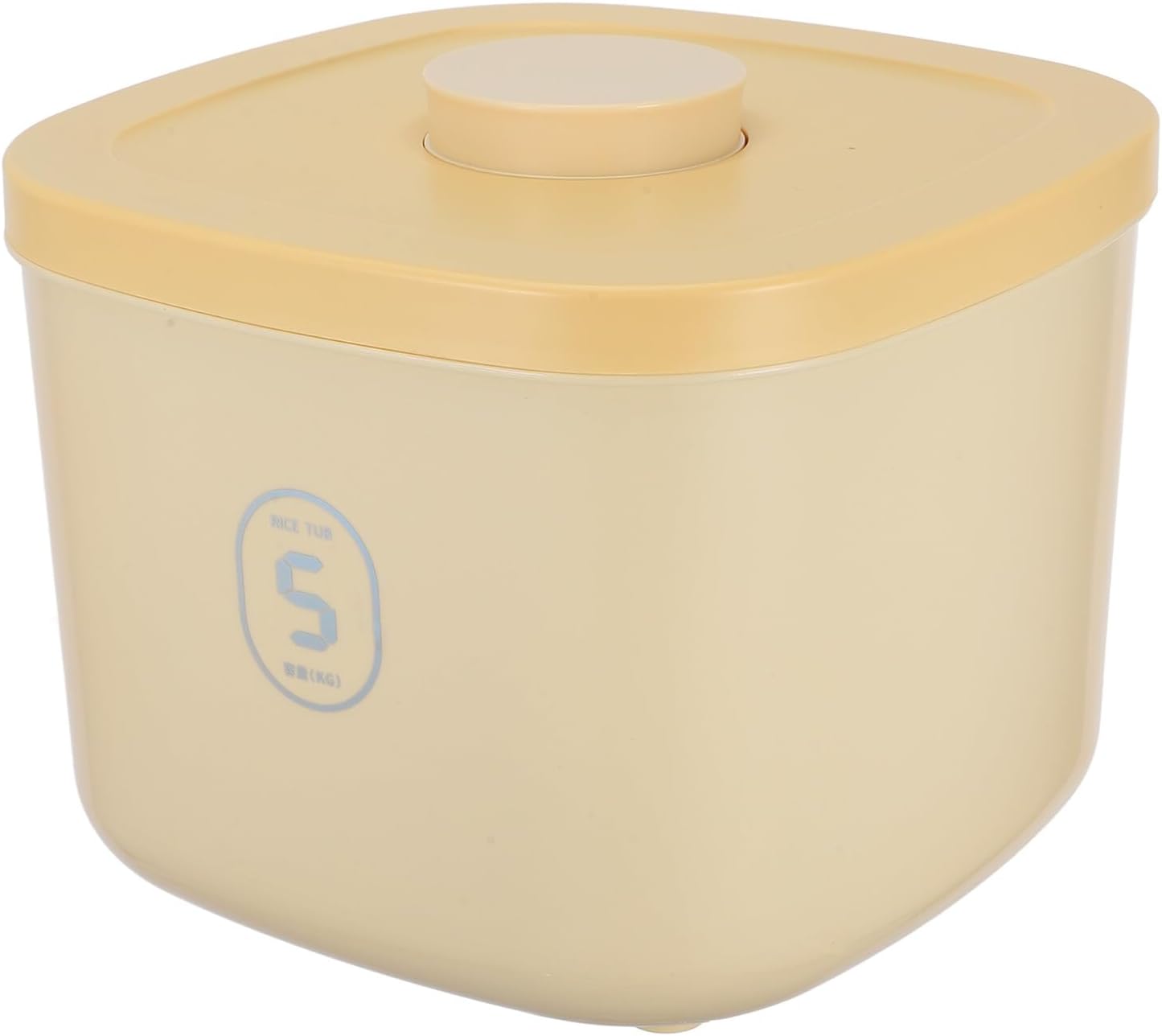 Pet Food Storage Container Airtight Vacuum Seal Small Yellow Bin Moisture-proof Cat and Dog Food Organizer for Home Use