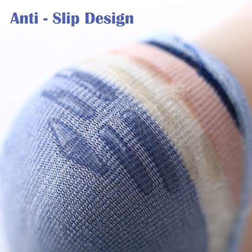 Image of RYI 5-Pack No Show Socks for Women Size 6-9 Ankle Invisible Non-slip Athletic Socks