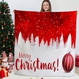 Hixingo Manta Sofa Microfibra, Franela Navidad Manta, Personalizada Mantas para Cama Grande Gruesa, 150x200cm Weighted Blanket para Sofá, Cama, Niño (130x150cm,Bosque Blanco)