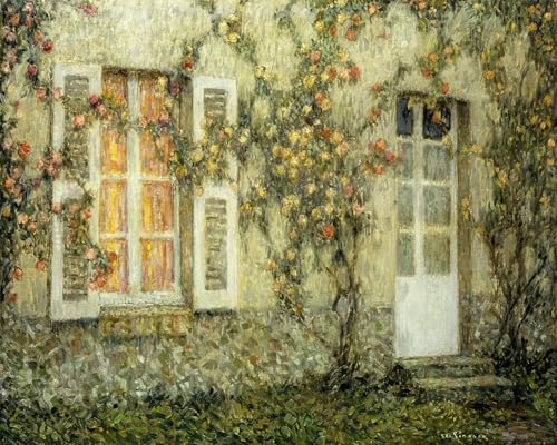 Toile modern peinture la des Roses Henri Le Sidaner affiches impression 60x90