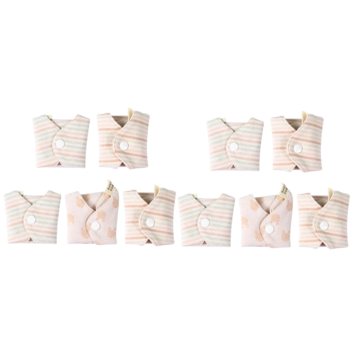 10piezas Compresas Reutilizables De Algodón Orgánico Absorbentes y Lavables Toallas Menstruales Para Mujer Diseños Aleatorios