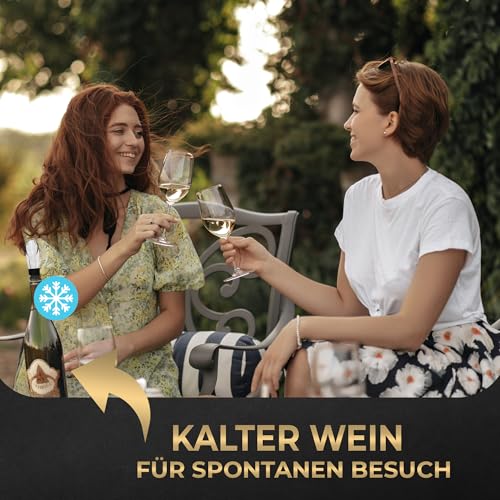 Foto von KERA® Weinkühler Weinkühlstab Flaschenkühler | 7-in-1 | inkl. 2 Längen + 2 Ausgießer + 2 Flaschenverschluss | Optimale Kühlwirkung | Wein Zubehör Weinkühlstab | Edelstahl (7er-Set Version C)