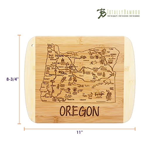 Image of Totally Bamboo A Slice of Life Oregon Engraved Map Cutting Board