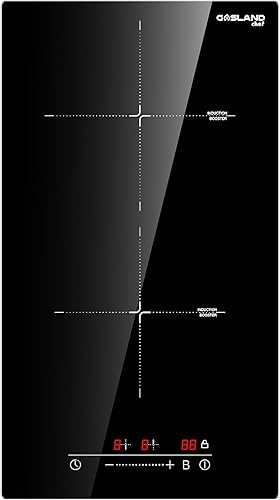 GASLAND Chef - Placa de inducción de 12 pulgadas, estufa eléctrica integrada IH30BF con 2 quemadores, 9 niveles de potencia, control táctil