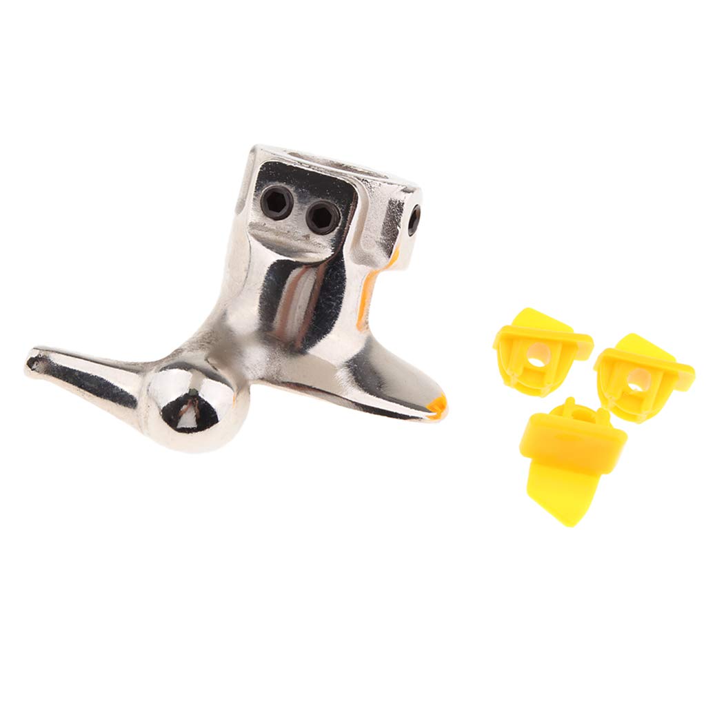 Homyl Support De Démonte-Pneu De Moto, Tête Duvet avec 3 Plaquettes en Acier Moulé - Argent 28mm