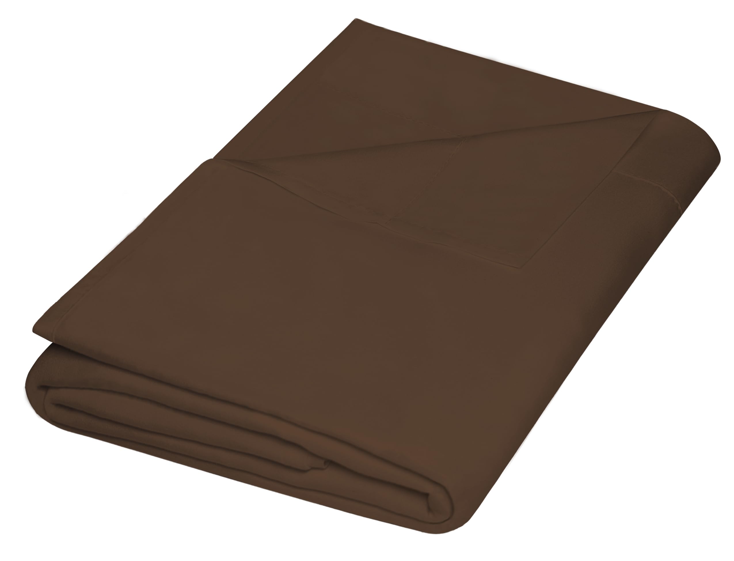 Photo 1 of ZPECC King Flat Sheet Only 1 Pack, Durable Brown Top Bed Sheets Hypoallergenic Soft Brushed Microfiber Color-Coded Label, 105"x102"
