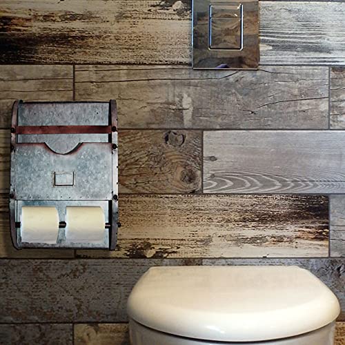 Super Brands Industrial Nameplate Bathroom Caddy-Galvanized Metal (One Pack) (One Pack)