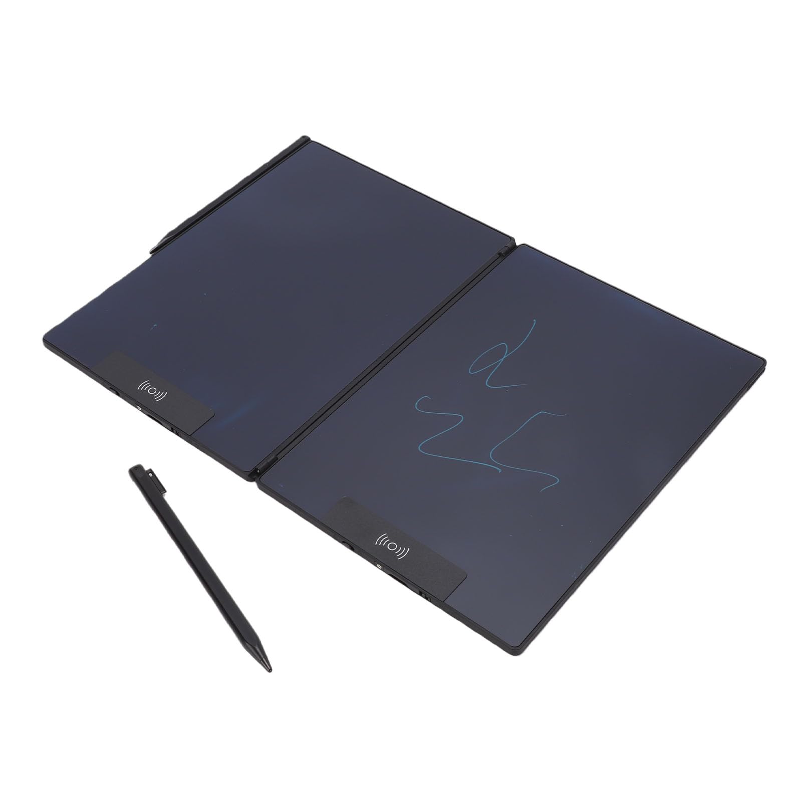 Cuifati Tavoletta LCD da Scrittura Pieghevole da 14,3 Pollici, Blocco da Disegno a Schermo Intero Design Senza Cornice, Display Verde con Penna Stilo, Tavolo da Disegno LCD