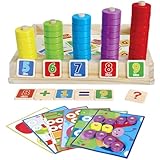 Anloximt Juguetes matemáticos | Juguete de matemáticas y conteo con diseño de ábaco,Juguete de matemáticas y conteo, Regalo de Aprendizaje para niños pequeños, Juguete de Juego de conteo Preescolar
