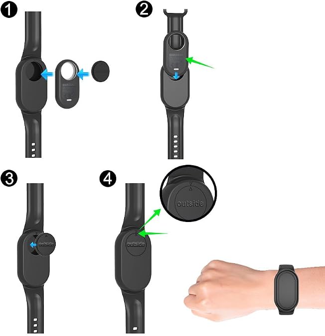Silicone Wristband Holder Full Case Cover Compatible with Galaxy SmartTag2 Loss Prevention Device, Protective Cover Bracelet Watch Band for Kids