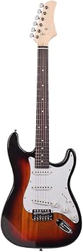 Electric Guitar,Rosewood fingerboard,6-String Relic Guitar,Professional/Electric Guitars,for Beginner and Intermediate Performer, Starter Guitar Kit for Beginners & Professional - Sunset Color