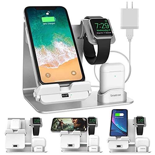 Smatree iPhone Pro Max /13 Pro 12/12 Pro 3 in 1 Fast Charger, Innovative Charging Station with Adapter for iPhone 14 Pro Max, AirPods Pro3/2 Apple Watch 7/SE/6/5/4