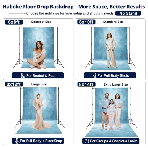 Image of Abstract Photography Backdrop for Photoshoot 6x8ft, Light Blue,No Stand