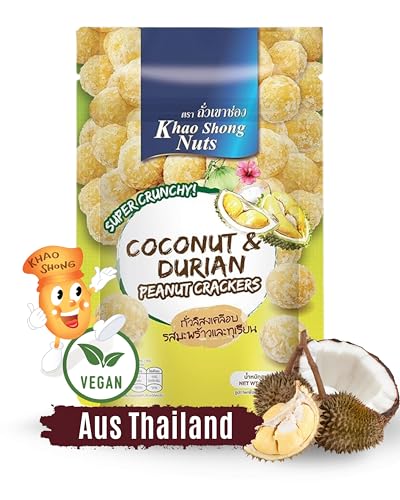 KHAO SHONG, Galletas de maní Coco y Durian 1 x 75 g