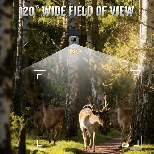 Temrix 8K Solar Trail Camera with Unlimited Free App, 7800mAh Battery, 850nm Night Vision, 0.1S Motion Detection, IP66 Waterproof, Game Camera with 32GB Memory Card, Deer Camera by Temrix - Used condition - Image 7