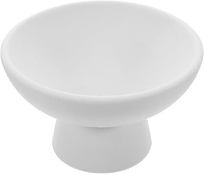 Yardwe Ceramic Footed Fruit Tray White 5.11 in Table Display