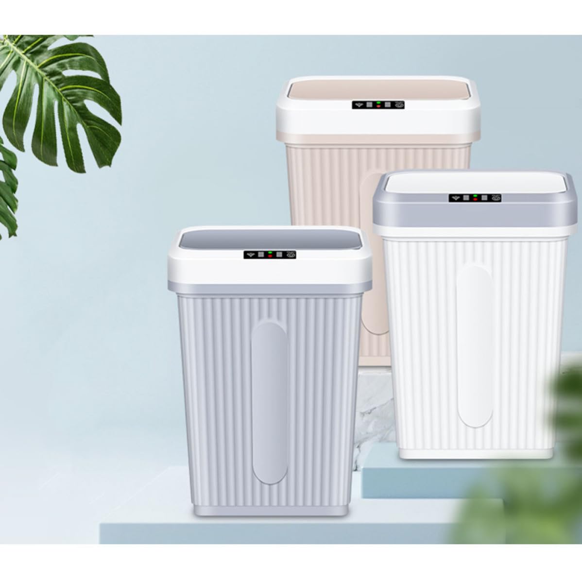 Ciieeo Bote de Basura Inteligente con Sensor, 16l, Plástico, USB