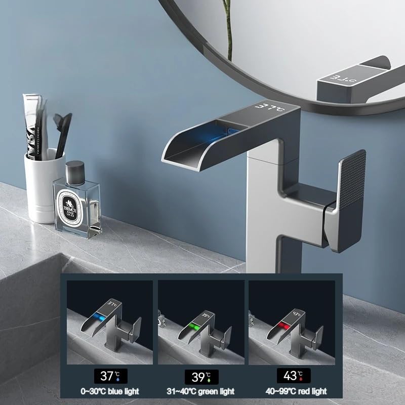 Robinet de salle de bain cascade pour une routine matinale zen