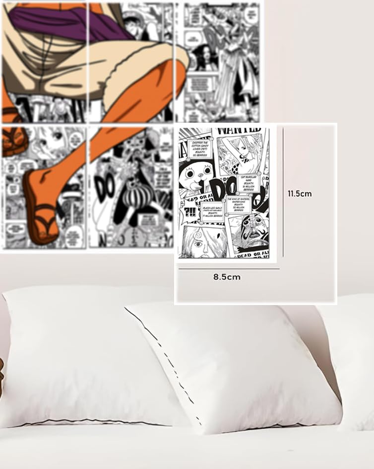 Image of Good Hope One Piece Comic Posters Set Of 20 A4 Size Wall Collage Kit Monkey D. luffy,Zoro Anime Posters For Wall Room and Office (Multicolour, 8x12 Inch) Set 4