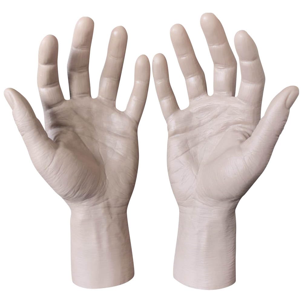 Manichino a Grandezza Naturale in PVC Realistico Mano Sinistra e Destra per Gioielli Guanti Display