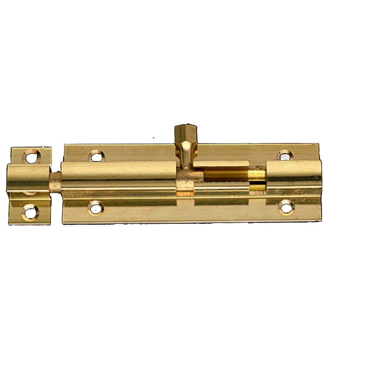 Boxonly Door Bolt 3 Inch Antique Pure Copper Bolts Barrel Slide Lock with Screws for Bathroom Toilet Gate and Shed Doors,Brass Color