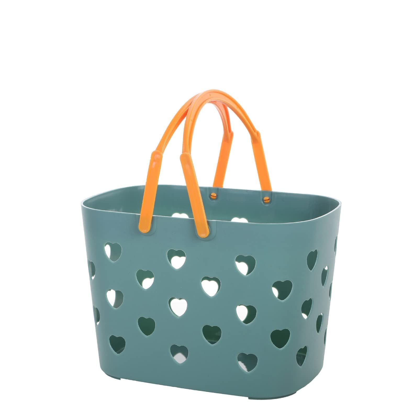 Cyrank Portable Shower Caddy Basket Plastic Storage Basket with Handles Reusable Shower Caddy Tote Box Organizer Bin for