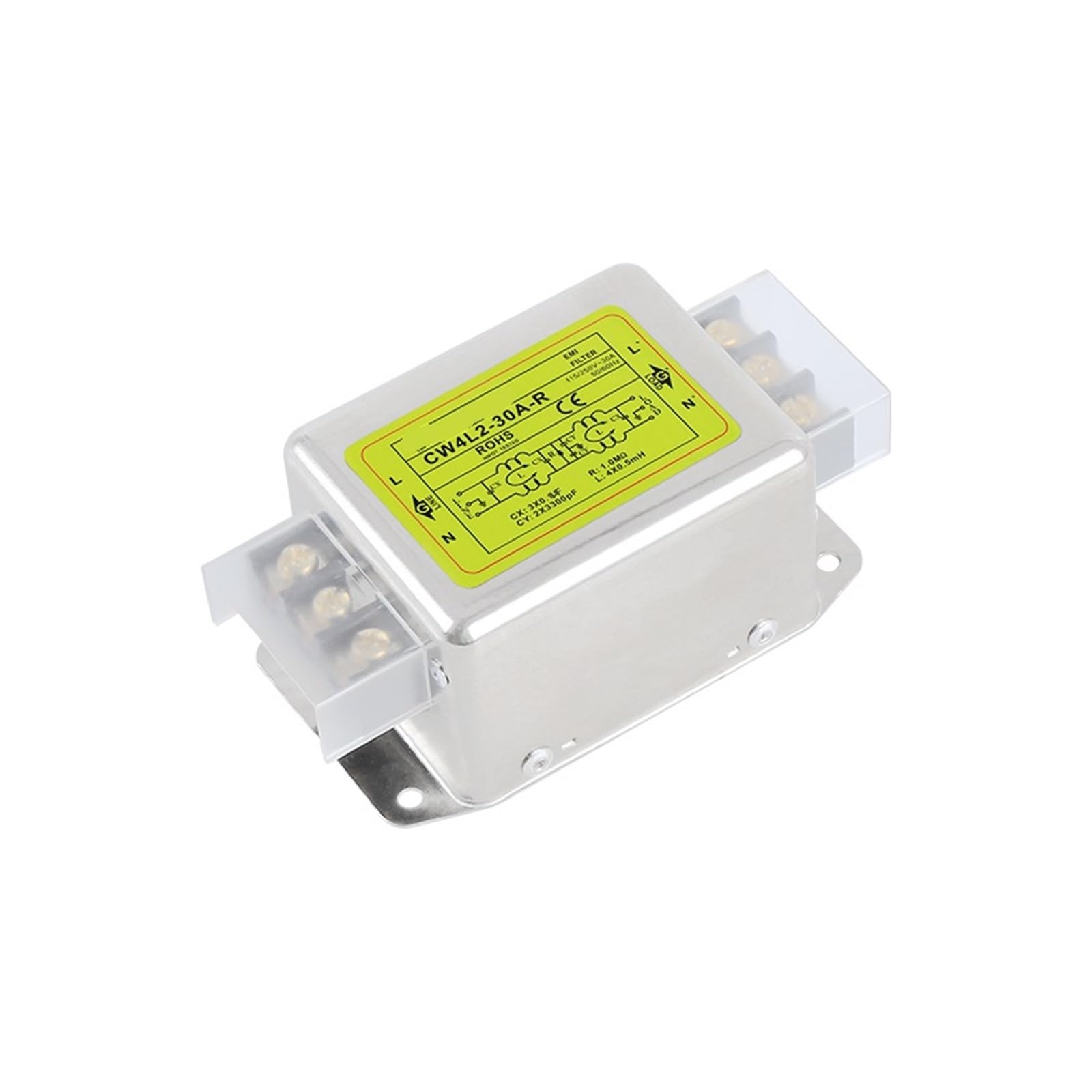 MBPAIHOP 115V 230V Terminal Block Bipolar Anti-interference CW4L2-10A/20A/30A-R Power Supply Filter(30A)