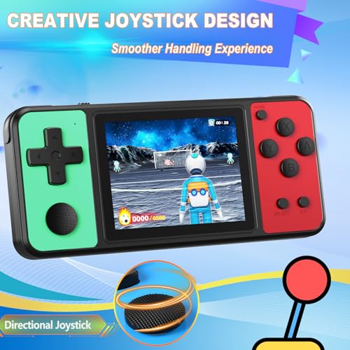 Image of 32 Bit Handheld Games for Kids Built-in 139 Retro Video Games,3.0 inch IPS Screen Rechargeable Portable Arcade Gaming Player,Electronic Travel Toys for Boys Girls Birthday Green-Red