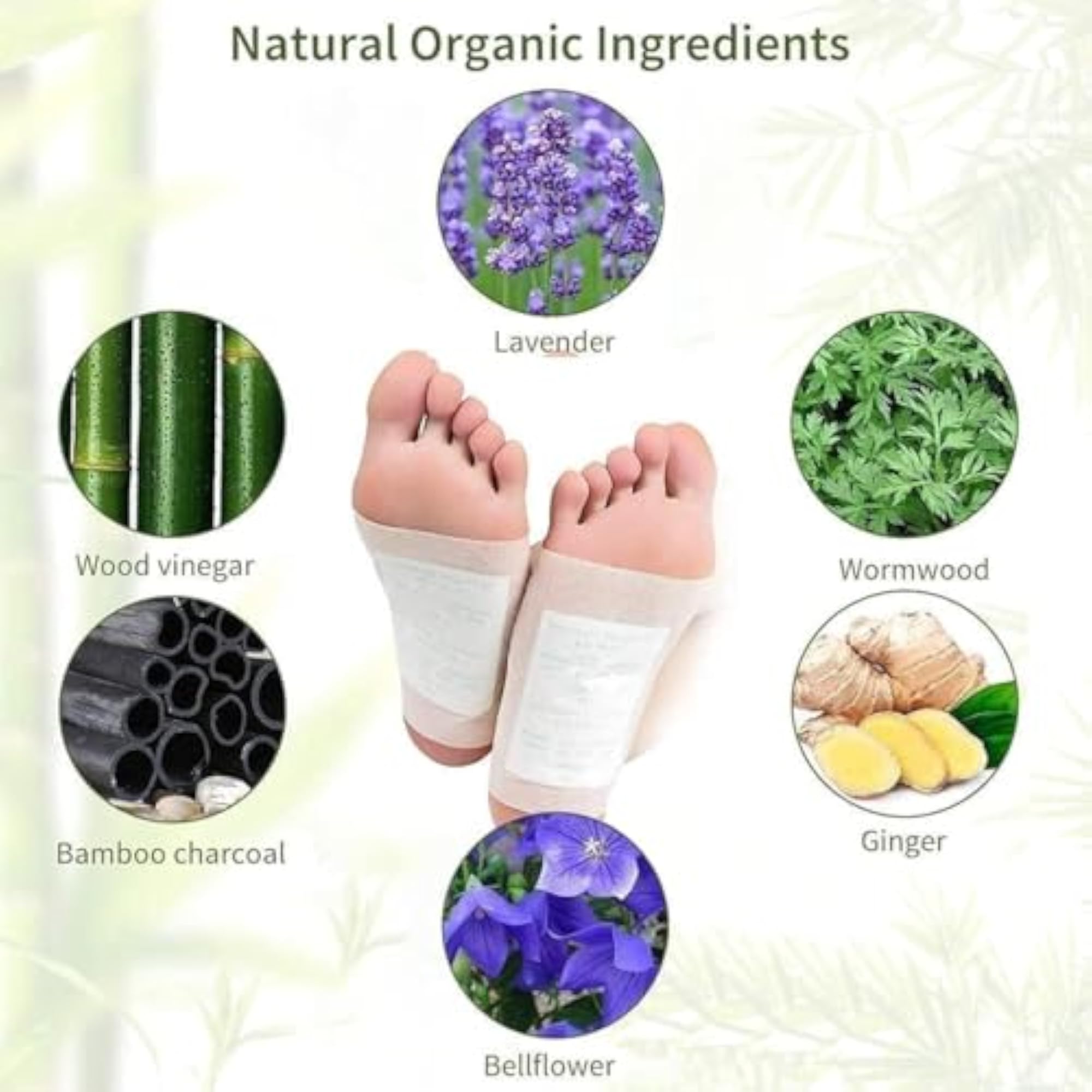 Weight Loss Ginger Foot Detox Pads, 50 Pair (100 pcs)