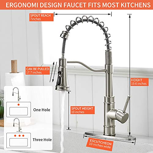 image for OWOFAN Touch on Kitchen Faucet Smart Kitchen Sink Faucet with Pull Dow