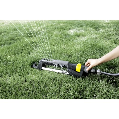 Kärcher Original Rechteckregner OS 5.320 S, bis 320 qm, stufenlose Einstellung der Reichweite, Spritzschutz, Sprengbreitenregulierung, schwarz