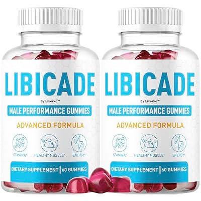(2 Pack) Libicade Gummies - Official Libicade Premium Supplement Gummy for Men - Maximum Strength, All Natural Drive Advanced Formula Daily Support Overall Health & Wellness, 120 Gummies for 2 Months