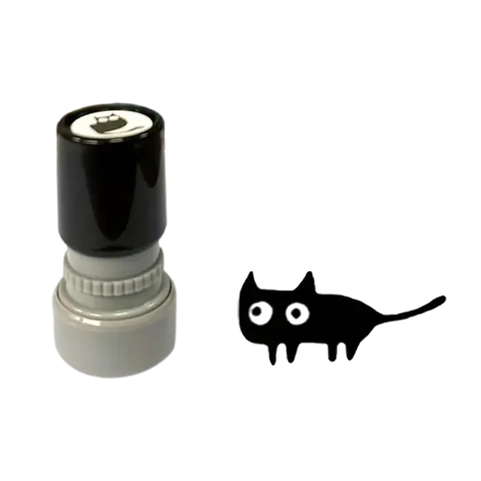 Jazuaiao Kitten Themed Stamp Motivational Scrapbooking Decorative for Card Making Scrapbooking Journal Planner Craft with Tail Handle