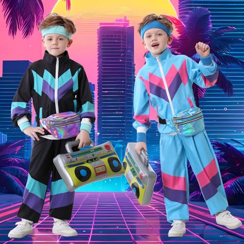 Disfraz Retro 80s 90s para Niños y Niñas 6 Piezas miniatura 5