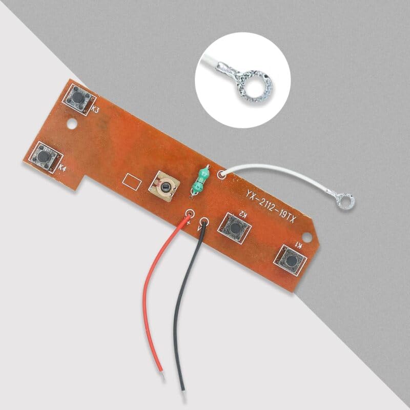 Croptronia 4CH RC Remote Control 27mhz Circuit PCB Transmitter & Receiver Board with Antenna Radio System for Toy Car 2