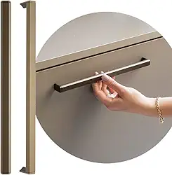 Puxador Slim Gaveta De Armario Moveis Alumínio Round 352mm (BRONZE FOSCO)