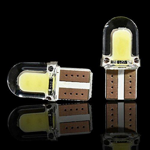 10 szt. LED T10 W5W COB SMD CANBUS krzemionkowa jasna biała żarówka licencyjna
