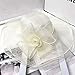 Produktbild Hochzeitshut Frauen Derby Hut Rüschen Brim Organza Wide Brim Hat Lady Frühling, Sommer, Sonne Kirche Partei-Hochzeit Hut, 4 Farben (Color : White top, Size : Adjustment Range 56-58cm)