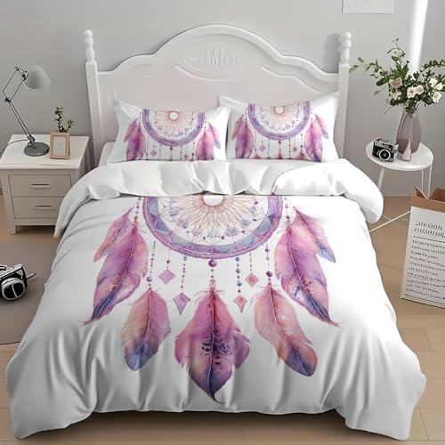 Housse de couette 200x200 cm avec fermeture éclair anti-glisse