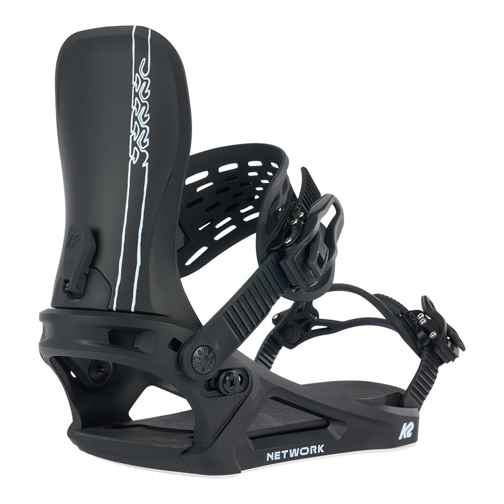 K2 Network Womens Snowboard Bindings, M: 7-11, Black