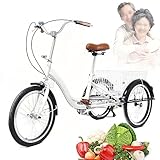 【1.8mm High Carbon Steel & 110kg Load】- Our three wheeled Bicycle frame is made of 1.8mm high-quality high carbon steel, and the handlebars are made of high carbon U-shaped CP electrolytic steel. It not only ensures the high stability of the product,...
