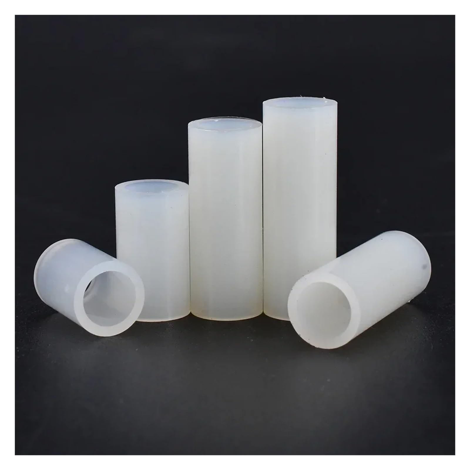 1000-5000 Stücke M3 M4 M5 Schwarz Weiß Nylon Abstandshalter Hohl Nicht Gewinde Kunststoff Motherboard Standoff TV Unterlegscheiben Dichtung(White,12MM(2000PCS)_M5.2(OD7MM)