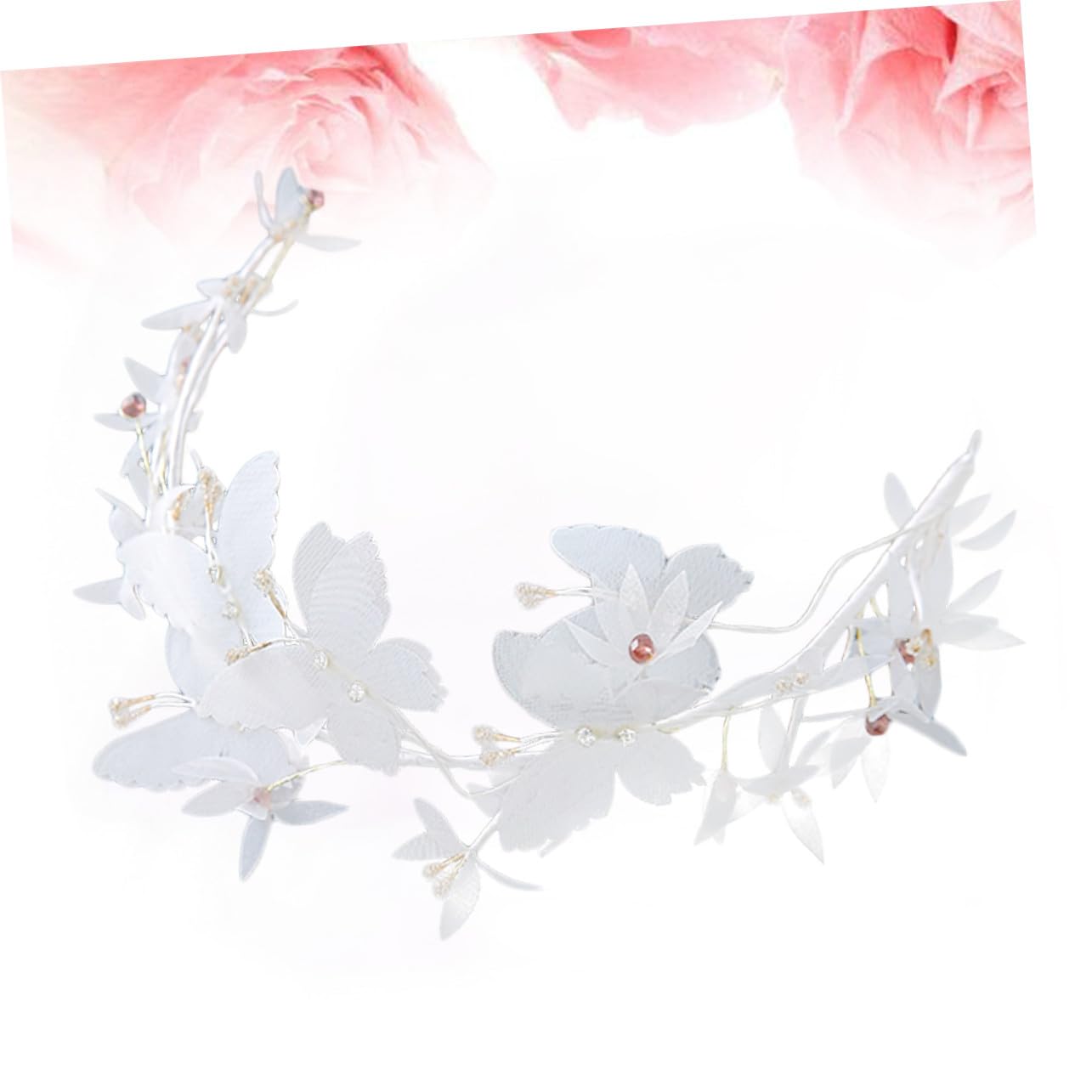 VICASKY 3 Pezzi Cerchietto Bianco per Sposa e Damigelle Fascia Raffinato per Matrimonio e Banchetto Accessorio Femminile Chic e