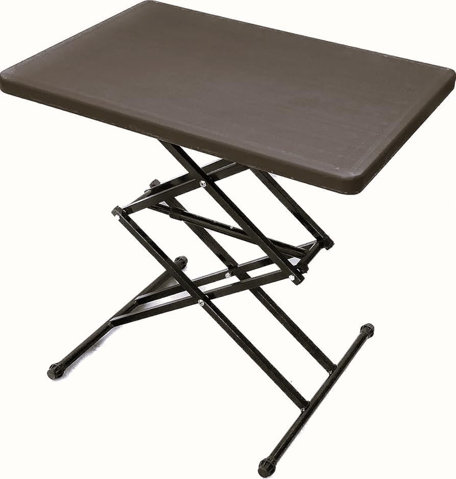 eejee - Scissor Table - Study Table, Laptop Table, Utility Table, Multipurpose Table,Dining - Foldable,Height Adjustable (Brown) (B0DCQ1PTPR) Amazon Price History, Amazon Price Tracker