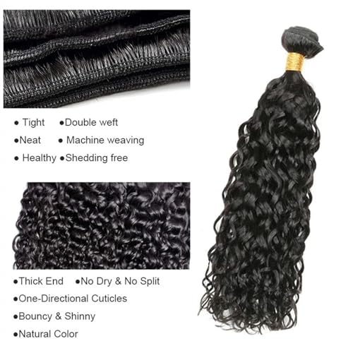 Tissage Brésilien Naturel Ondulé Remy Lot de 4 Bundles de 20 Pouces